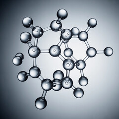 Obraz premium 3D Crystal Molecular Structure