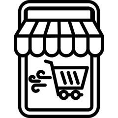 Virtual Store line icon