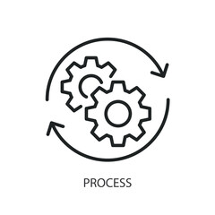 Process thin line vector icons.