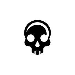 Skull Wearing Headphones Vector Graphic A Deathly Groovy