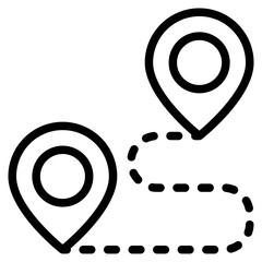 Route icon vector illustration