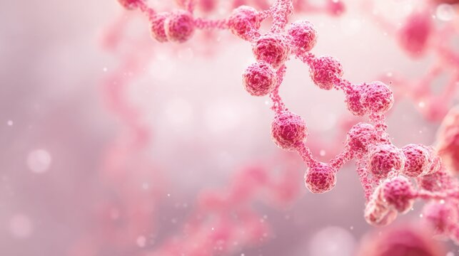 pink cells chain medical science