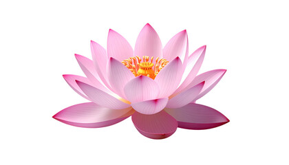 Pink lotus blossoms with soft light for design, yoga, branding and posters. Transparent background and PNG ready.