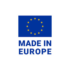 Large Simple Made in Europe Product Emblem