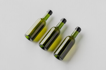 Small white wine bottle mockup. Bordeaux shape.