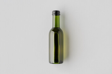 Small white wine bottle mockup. Bordeaux shape.