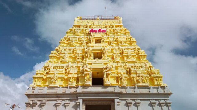 View of Sri Arulmigu Ramanathaswamy Temple (Therku Gopuram) in Rameshwaram, India.