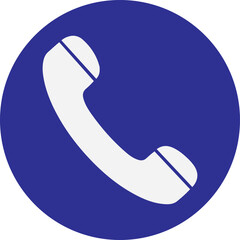 Dark blue Phone Call Icon &ndash; Communication Symbol