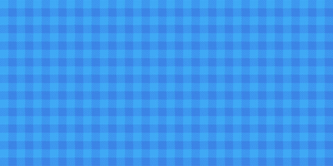 Seamless blue vichy pattern background. Gingham texture for flannel fabric with square design. Check plaid blanket wallpaper with geometric grid for napkin. Cute abstract repeat autumn backdrop.