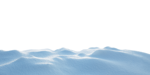 Christmas winter natural snow isolated. Large beautiful snowdrift cutout.