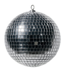Isolated disco ball for party decoration.