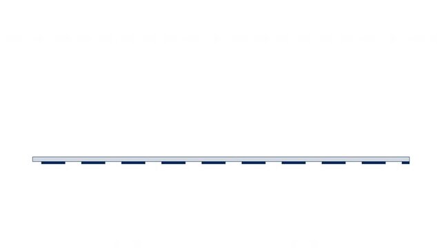 Straight rail track movement 2D cartoon object animation. Railway infrastructure. Railroad segment. Railtrack motion. Transportation system animated flat colorful item 4K video isolated on white