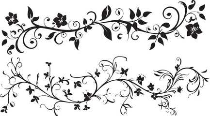 Elegant Floral SVG Silhouette Set