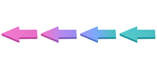 "A seamless, continuous arrow with a smooth gradient transitioning from pink through purple to green