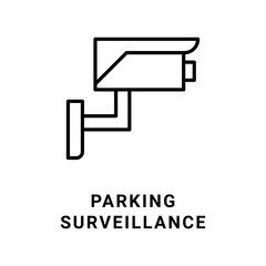 Security Surveillance Camera Outline Vector Icon