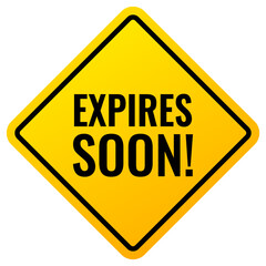 Expires soon vector warning sign