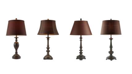 Table lamp on transparent background png