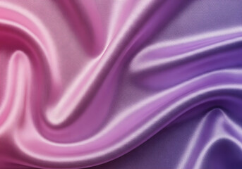 Obraz premium Pink and Violet Satin Fabric Texture Background with Gradient Lighting