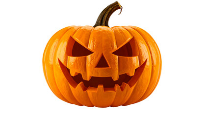 Orange textured pumpkin casts soft shadows; it's perfect for Halloween posters, digital backgrounds, and transparent PNG design needs.