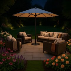 home interior garden with attractive flower arrangements and sofa arrangement