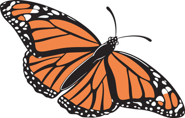 Colorful Butterfly Illustration Artwork. Beautiful Butterfly Clipart Design. Realistic Butterfly Nature Illustration. Flying Butterfly Creative Artwork. Detailed Butterfly Illustration Clipart