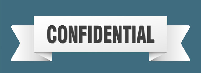 confidential ribbon isolated on transparent background. confidential ribbon