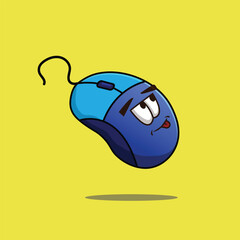 Cartoon Computer Mouse icon illustration