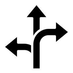 Direction icon glyph style vector illustration