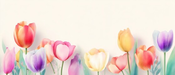 Watercolor flower background for spring celebrations, perfect for branding, events, and warm projects