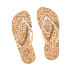slippers isolated on white