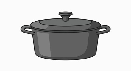 Classic Cast Iron Dutch Oven Illustration