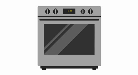 Fototapeta premium Modern Stainless Steel Electric Oven: Kitchen Appliance Icon