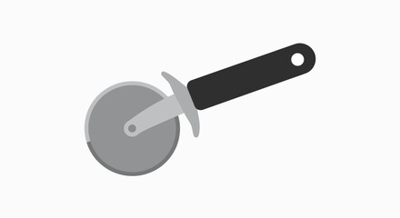Pizza Cutter Icon: Simple, Sleek Kitchen Tool Graphic