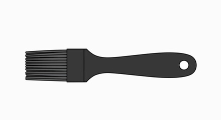 Sleek Black Silicone Pastry Brush: Baking Essential