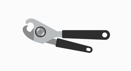 Close-up of a gray and black pet nail clipper tool on a white background.