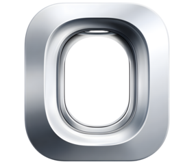 3D metallic number zero with silver chrome finish isolated on white background, perfect for graphic design and digital projects