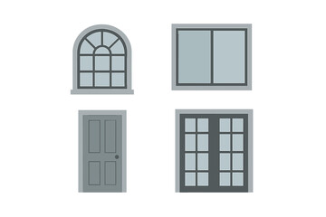 Diverse architectural window and door styles for modern and traditional building designs and home renovation projects
