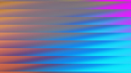 Fototapeta premium Abstract horizontal stripes of vibrant orange blue and magenta create a futuristic digital art background