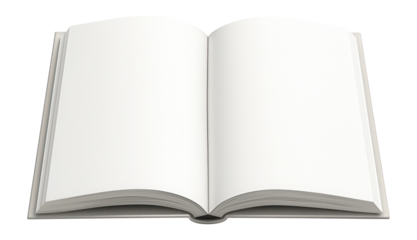 Blank open book for mockup.