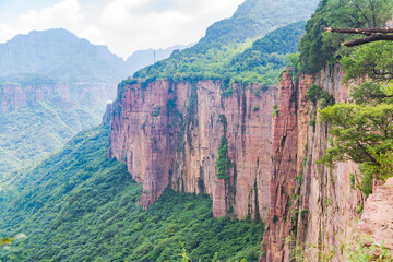 Fototapeta premium Guoliang Village Canyon, Wanxian Mountain Scenic Area, Taihang Mountains, Linzhou, Anyang City, Henan Province