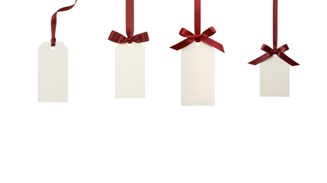 Gift tag on transparent background png