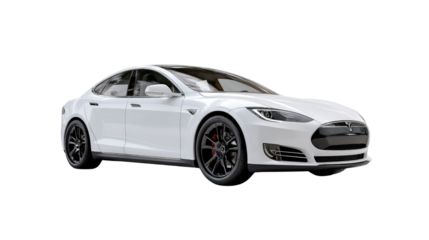 Sleek Modern Electric Car: A cutting-edge, all-electric sedan embodying luxury and innovation. Its aerodynamic design and advanced technology reflect the future of transportation. 