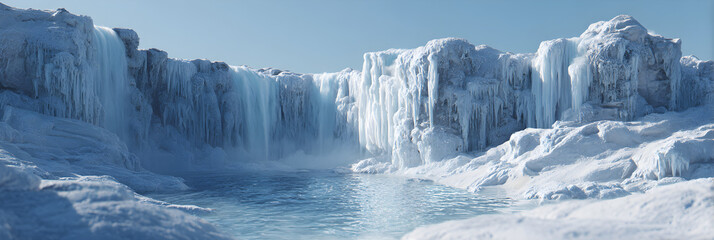 Majestic Frozen Waterfalls Nature's Icy Masterpiecesin Winter Wonderland Landsapes Await Adventurous Exporers Seeking BreathtakingScenic Views and Tranquil erenity