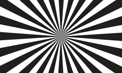 Abstract Black and White Sunburst or Starburst Pattern