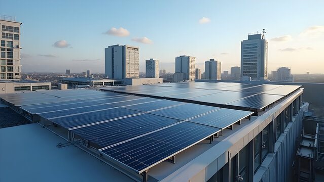 Corporate sustainability with rooftop solar arrays
