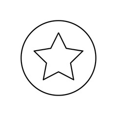 Obraz premium Star inside of a circle on transparent background