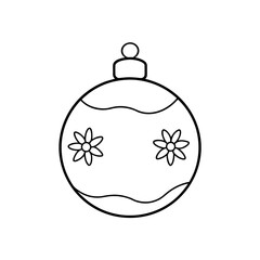 Ornament with floral shape on transparent background