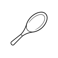 Outline of a tennis racket on transparent background