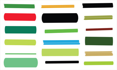 Fototapeta premium Modern Vector Collection of Colorful Web Buttons Banners and Underline Strips for Graphic Design 