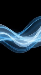 This futuristic design features a continuous ribbon of soft, glowing light, perfect for concepts related to technology, innovation, and modern science.